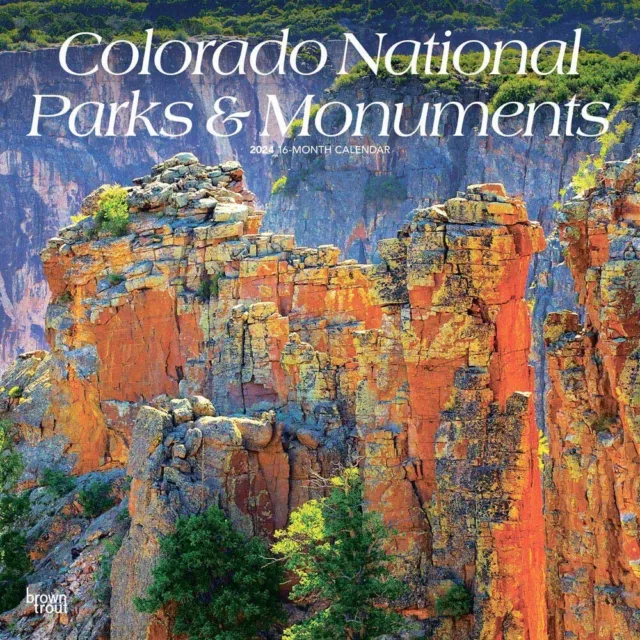 Colorado National Parks & Monuments | 2024 12x24" Monthly Square Wall Calendar