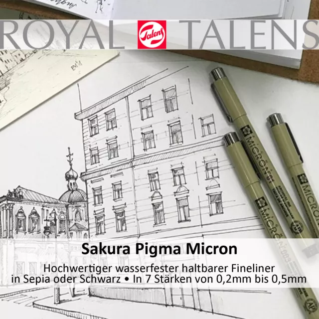Royal Talens Sakura Pigma Micron, hochwertiger Fineliner in versch. Stärken