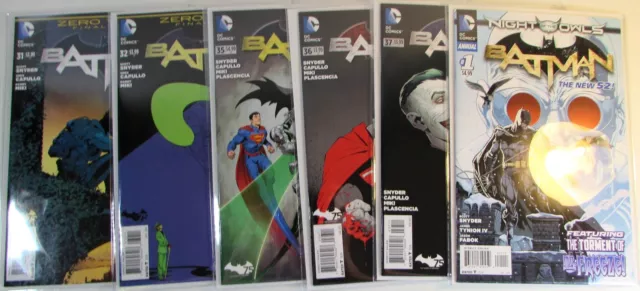 Batman Lot of 6 #31,32,35,36,37,Annual 1 DC (2012) 2nd Series 1st Print Comics