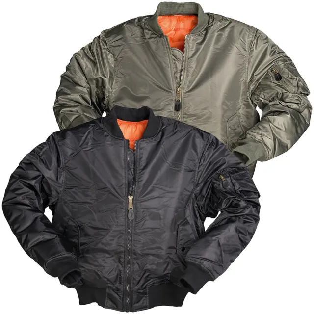 Mil-Tec Basic Veste Bomber MA1 XS-3XL D'Aviateur Pes de Pilote US Army