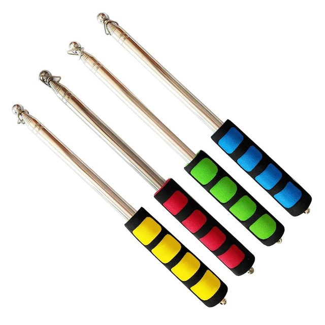 Lahviuu Mât Telescopique,2 Pcs 1.2m Mât De Drapeau Télescopique Portable Porte Drapeau Bâtons Inoxydable Mât Drapeau,pour Guides Touristiques Camping