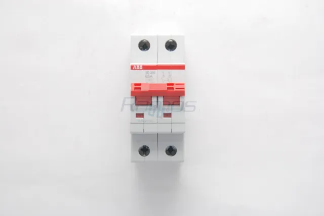 Sd202/63 ABB Interrupteur De Isolation Serie SD202 2P 2 No 63A Stock En Italie