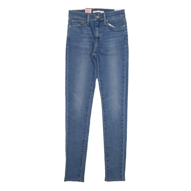 Jeans dimagranti Levi's blu denim sottili pietra skinny lavati da donna W26 L32