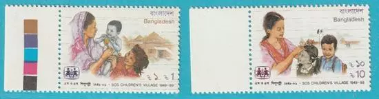 Bangladesch 1989 ** postfrisch MiNr. 313-314 40 Jahre SOS Kinderdörfer