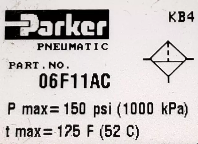 Parker 06F11AC Pneumatic Filter 3