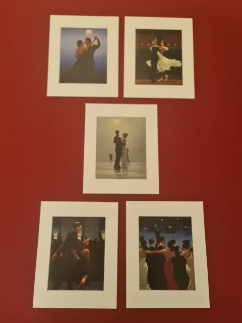 Jack Vettriano The Dancers Selection Set of 5 Mounted Art Prints 10x8 inch NEW