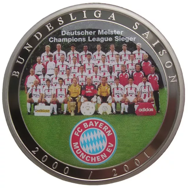 Fc Bayern München - Münze-Medaille - Bundesliga Saison 2000/2001