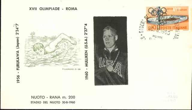 🏅 Olimpiade Roma 1960 - Nuoto 200 mt rana maschili - Oro Mulliken Stati Uniti