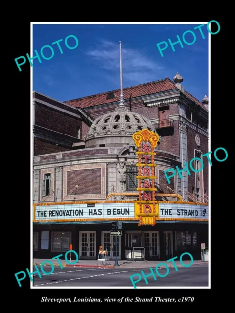 OLD LARGE HISTORIC PHOTO OF SHREVEPORT LOUISIANA THE STRAND MOVIE THEATER c1970