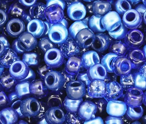 100 Pony Beads 9 x 6MM With 4mm Large Hole 50 colors same day shipping