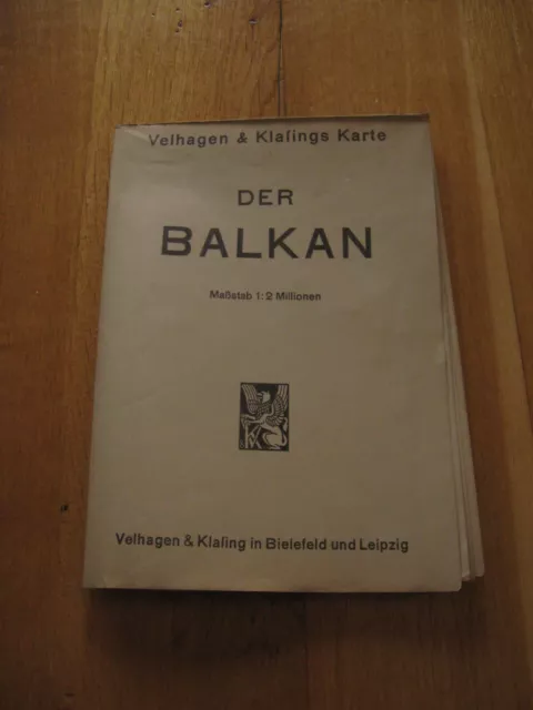 alte Landkarte 2 WK Der Balkan von 1941 Velhagen