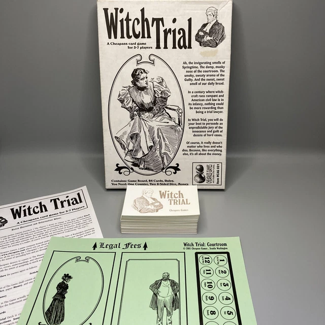 Witch Trial von Cheapass Games komplettes Kartenspiel