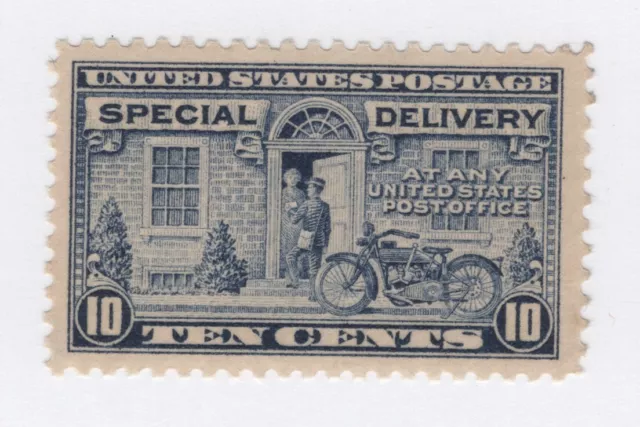 1922 US Special Delivery SC E12a 10c Deep Ultramarine, Motorcycle Delivery MNH