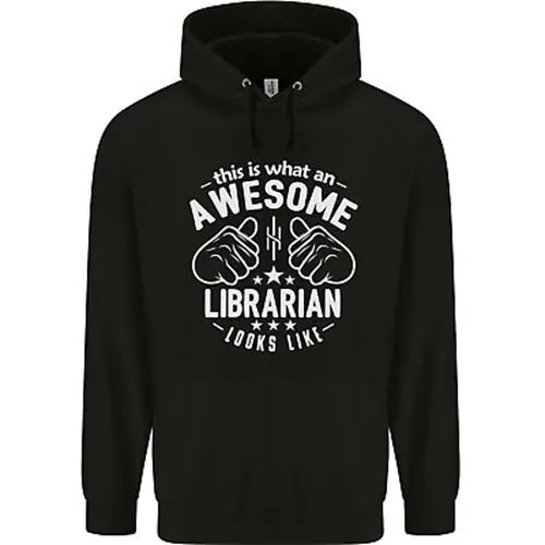 An Awesome Librarian Looks Like Mens 80% Cotton Hoodie