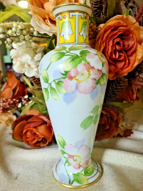 Porcelain Nippon Morimura Japan Vase 10" Vintage Art Deco