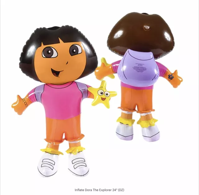 25cm Dora The Explorer BlowUp Inflatable Plastic Doll Figure Toy Party