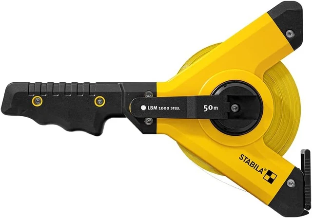 Stabila Tape Measure Lbm 1000 Steel, 50M Cm Metric Scale, Open Reel Tape