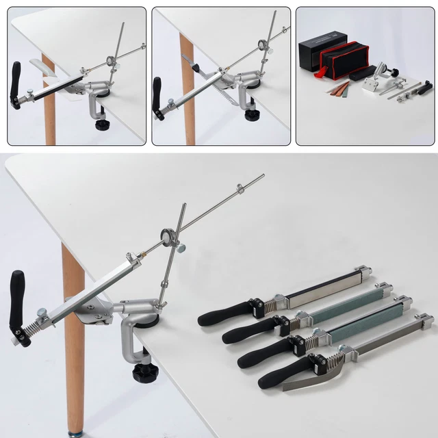 Affilacoltelli cucina affilacoltelli affilacoltelli angolo 360° con 4 pietre abrasive DE
