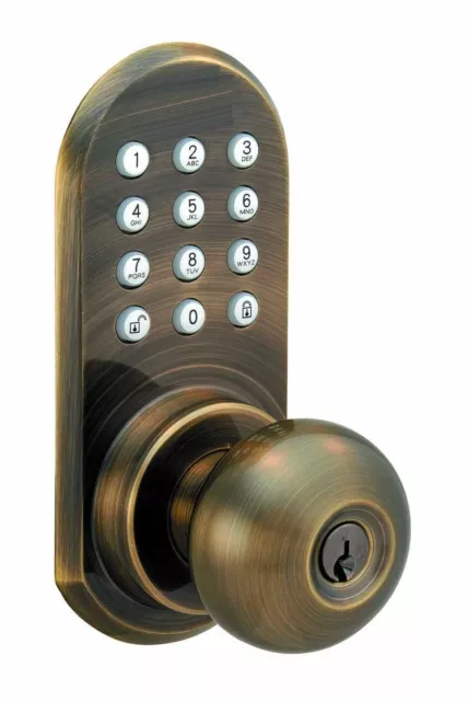 REMOTE CONTROLLED WIRELESS Door Lock -Knob w/ Keypad