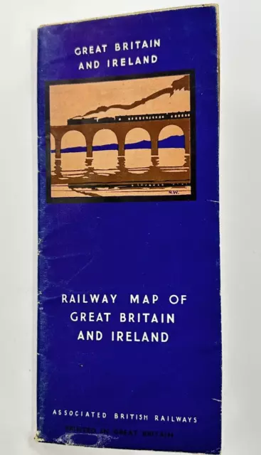 Railway Map of Great Britain and Ireland Associated British Railways map (E1)