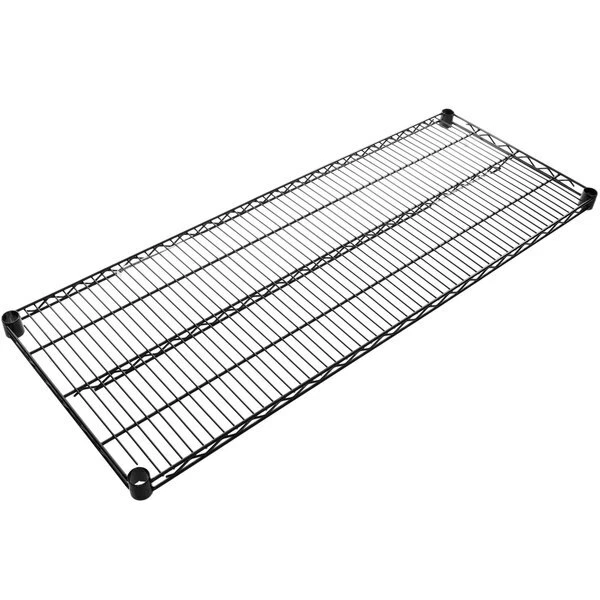 18"x48" NSF Black Epoxy Wire Shelf w/ 4pairs of Split