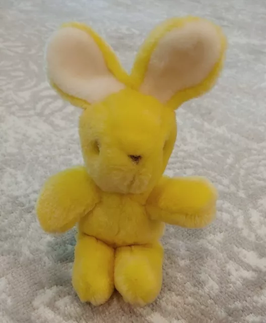 Vintage Gund 1982 Yellow Bunny Plush 11" Ear to Toe - HIGH QUALITY RARE!!
