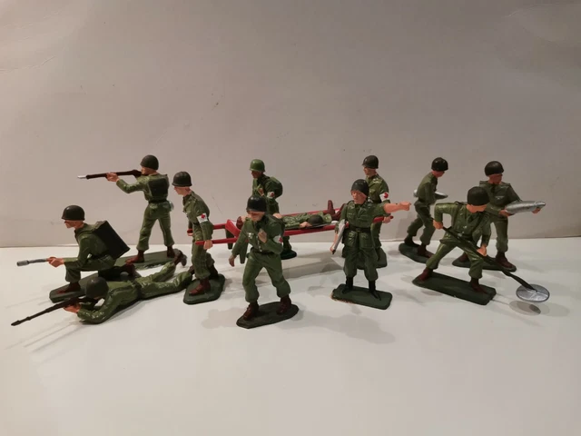 LOT SOLDATS ANCIENS Mini Elastolin Starlux Merten Figurines Moyen Âge