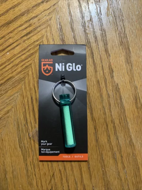 Ni-Glo Solar Gear Marker Dragon Green Recharges By Sun or Light Source Keychain