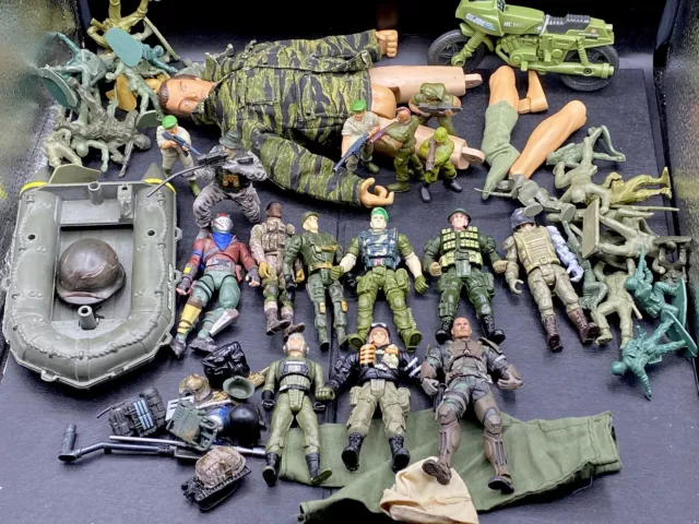 Vintage G.I Joe Military Army Action Figures Lot Junk Drawer Mix Vintage G.I Joe Military Army Action Figures Lot Junk Drawer Mix