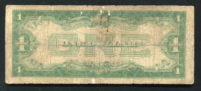 Fr. 1601* 1928-A $1 One Dollar *Star* “Funnyback” Silver Certificate Note  2