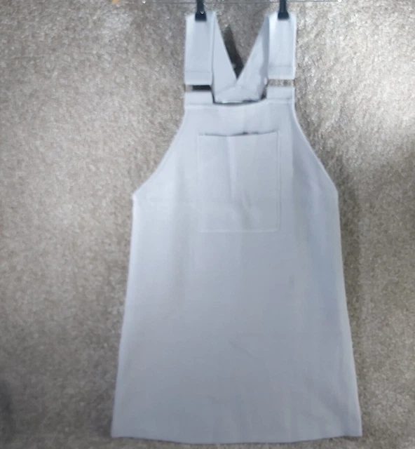 Abito Zara Dungaree Pinafore per Ragazze Età 11-12 Materiale Bianco Super Morbido