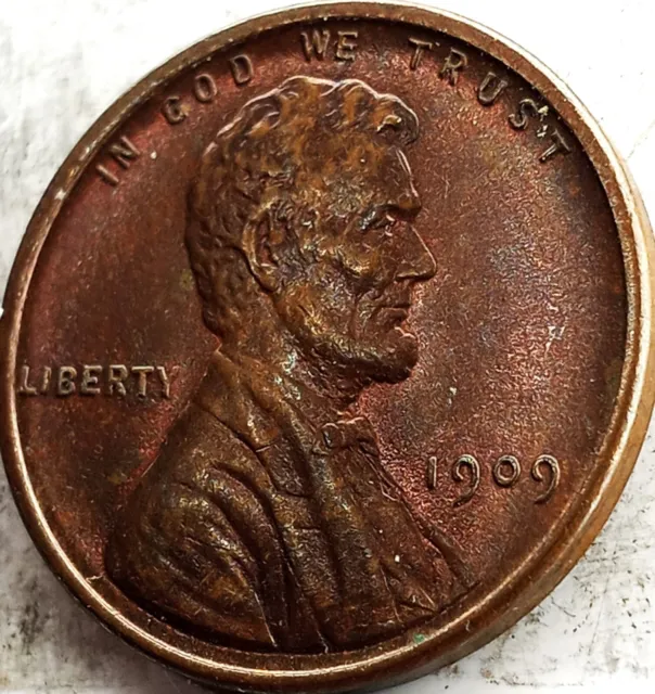 1909-p VDB Lincoln Wheat Cent Penny UNC red brown satin luster uncirculated