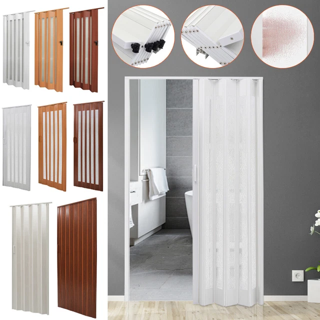PVC FOLDING DOOR Accordion Concertina Sliding Track Door Panel Divider