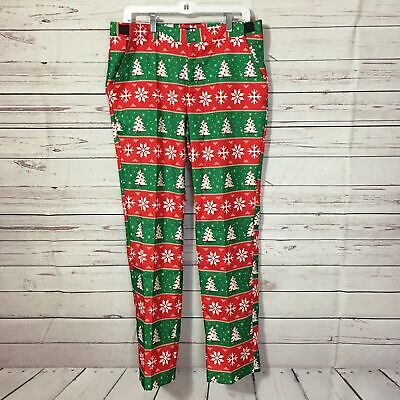 Suitmeister Youth Ugly Christmas Tree Costume Pants only - Green XL(14-16)