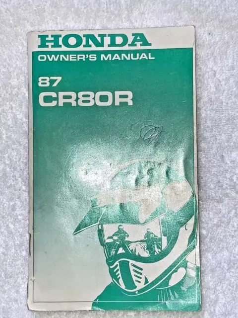 Honda Owners Manual 1987 CR80. OEM