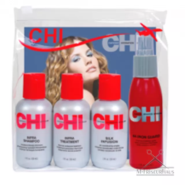 CHI 5-tlg Set Infra Shampooing+Traitement+Infusion Soie +