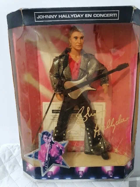 FIGURINE JOHNNY HALLYDAY AVEC Certificat Poupée Mattel