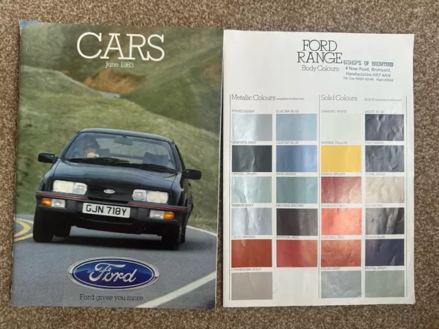 Ford Cars June 1983 UK Market Sales Brochure Fiesta Escort Sierra Capri Granada