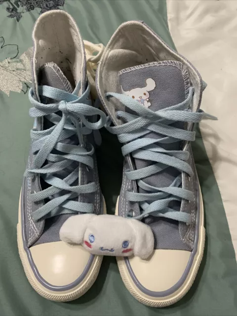 Kawaii Dog Student High Top Canvas × 1Blue / US7