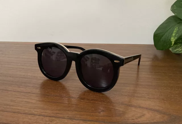 Karen Walker Sunglasses Super Duper Thistle Sunglasses Black 1501591 Handmade