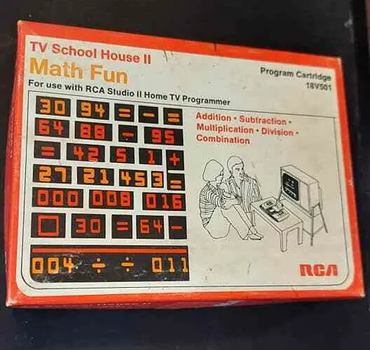 Math Fun Game for RCA Studio II video game Program Cartridge 18V501 no manual