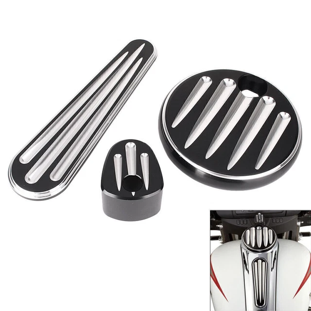 Dash Accessory Ignition Switch Cover Fuel Door Cover For Touring FLHX 2008-2013