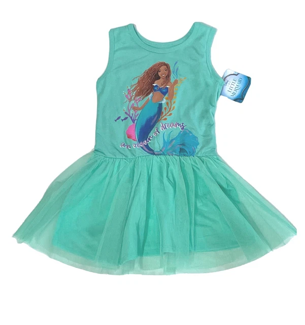 THE LITTLE MERMAID 2023 Disneys Live Action 2-4 Toddler Dress,Halle