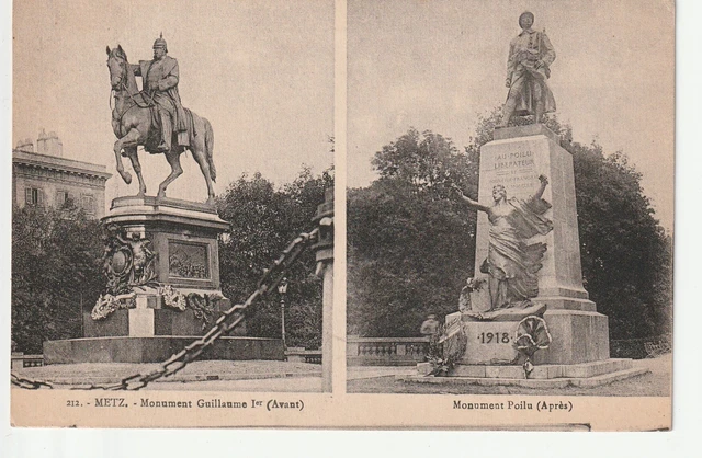METZ - Moselle - CPA 57 - Monument de l' empereur Guillaume et Poilu