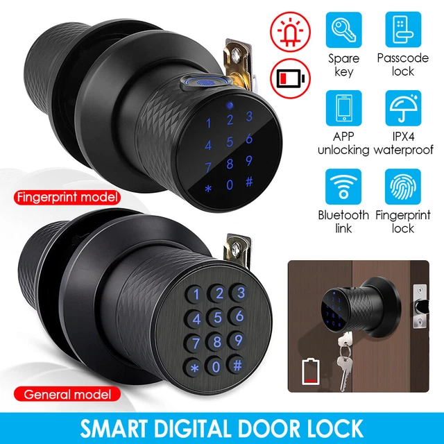 Smart Digital Code Door Lock Fingerprint Password /Keypad Electronic Knob Safety