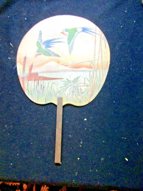 Antique Birds Asian Effect Hand Fan With Elvin Starling Undertaking Baynard Iowa