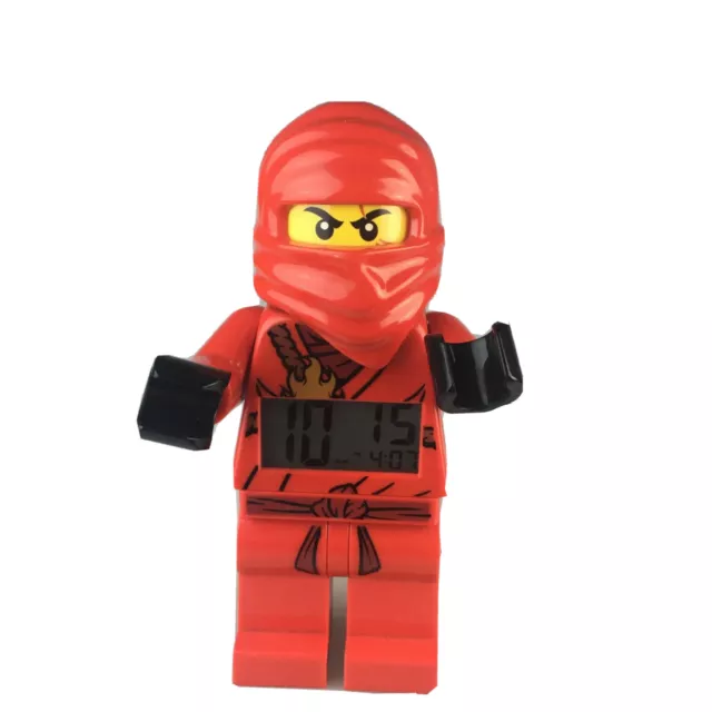 LEGO NINJAGO KAI Alarm LED Clock 9” Masters of Spinjitzu Red Ninja ...