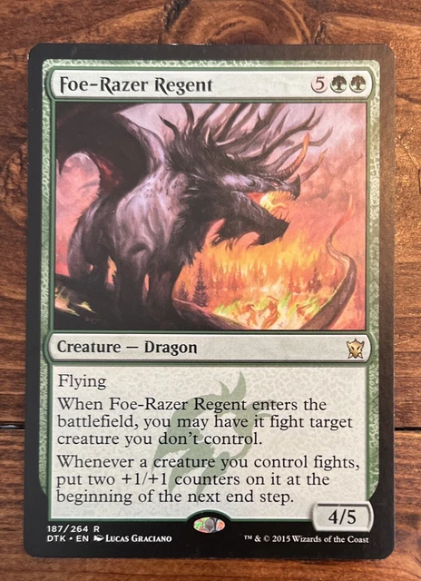 Foe-Razer Regent 1x FOIL DTK MTG Dragons of Tarkir Rare MINT green Foe-Razer Regent 1x FOIL DTK MTG Dragons of Tarkir Rare MINT green