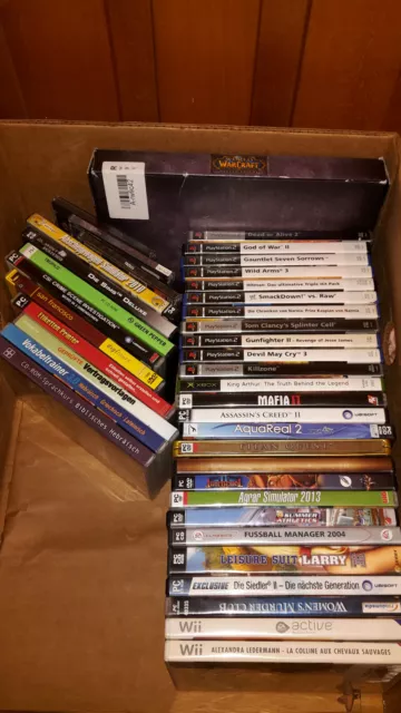 Spiele Sammlung für PlayStation 2, XBox, Wii, PC CD-Rom, PC DVD-Rom (92 Stück)