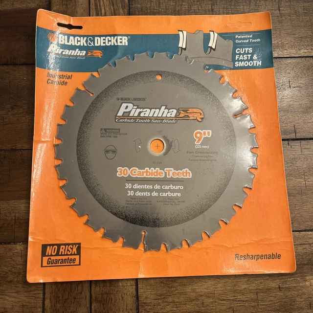 BLACK & DECKER Piranha 9” Circular Saw Blade 77739 with 30 Carbide